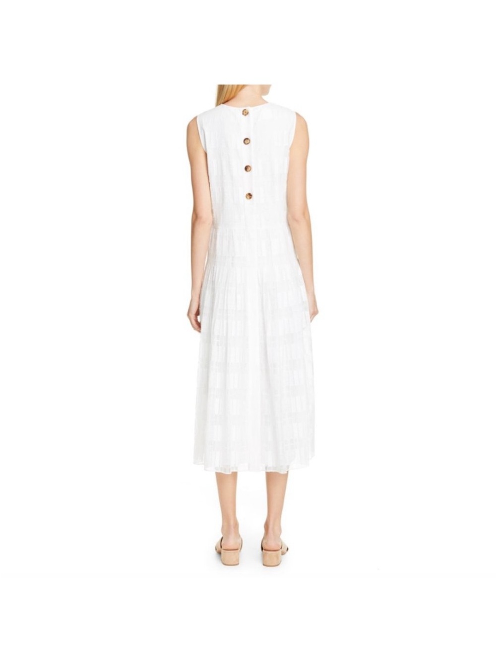LAFAYETTE 148 NEW YORK Women’s Avalynn white sleeves midi dress size large